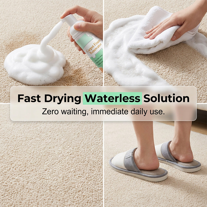 Magic Carpet Foam Renovator: Instant Waterless Stain Eraser (With Towel)