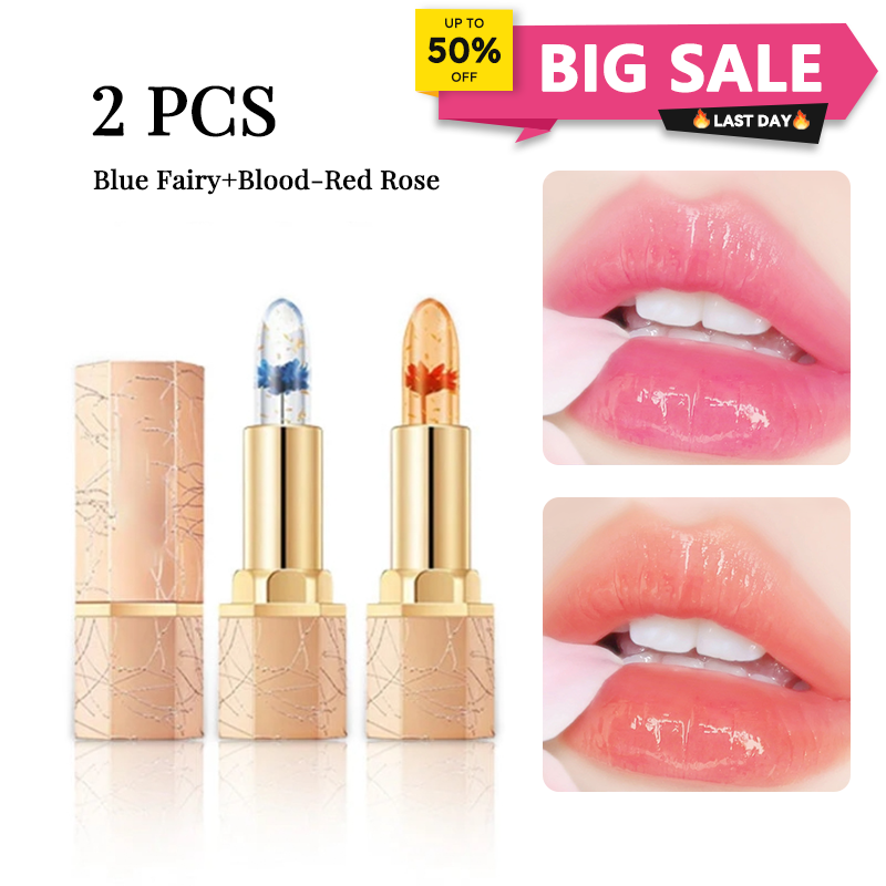 🔥LAST DAY - BUY 1 GET 1 FREE JUST $9.99 EACH👄Crystal Flower Temperature Color Change Jelly Lipstick