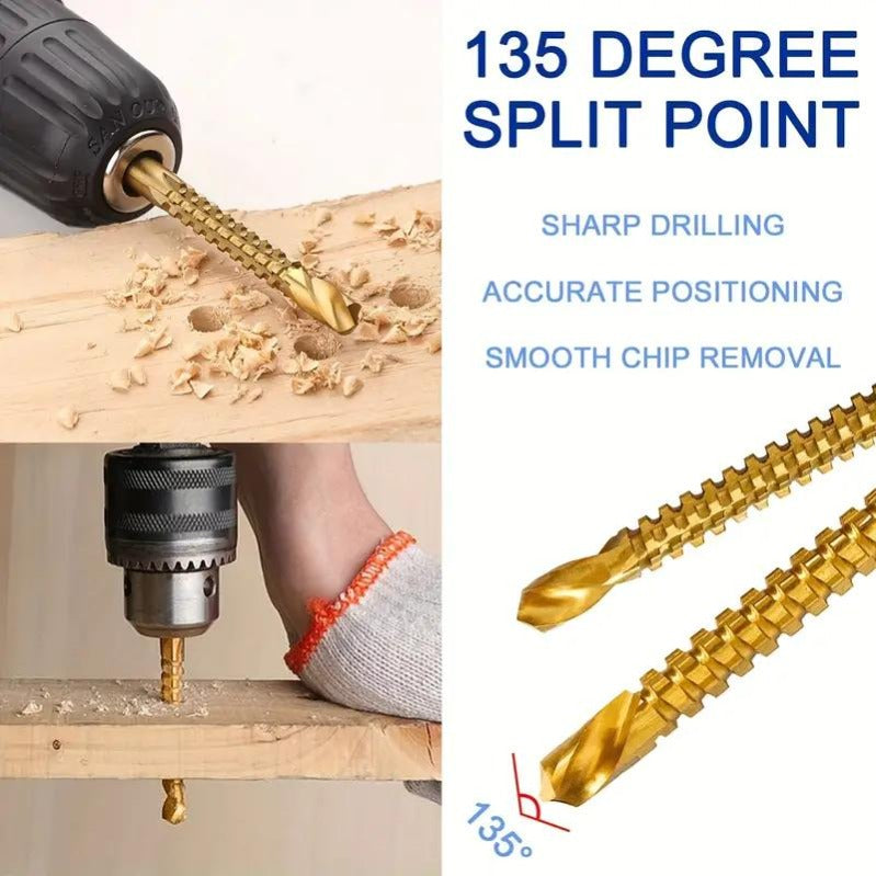 Ultra-Practical Titanium-Coated Drill Bit Set