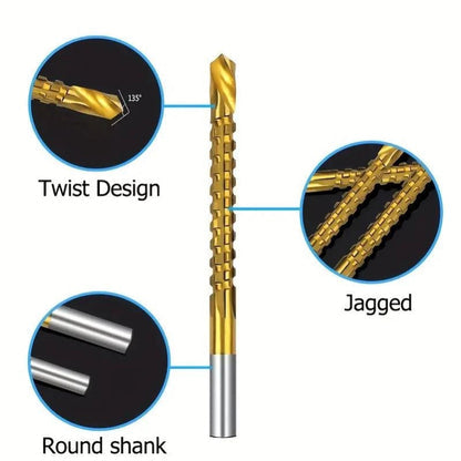 Ultra-Practical Titanium-Coated Drill Bit Set