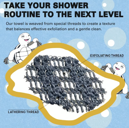 🚿 Advanced Dual-Texture Exfoliating Shower Towel for Deep Cleansing, Gentle Exfoliation & Spa-Level Skin Renewal at Home🧼🧼