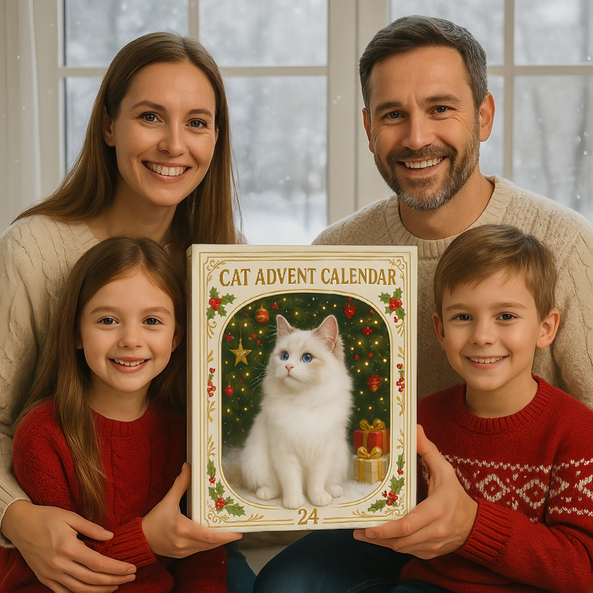 24 Festive Cat Figures for the Christmas Countdown