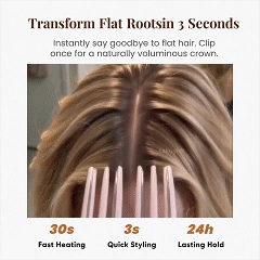 💇 Wireless Hot Curler for Adding Volume to Hair Roots. Portable Styling Tool for Travel, Ideal for Fine and Straight Hair