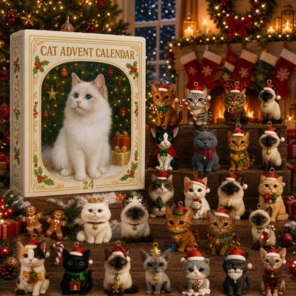 24 Festive Cat Figures for the Christmas Countdown
