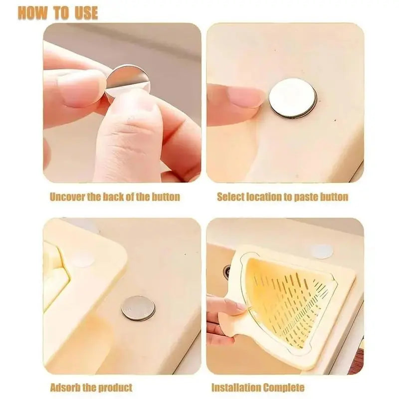 ✨ FLASH SALE | Space-Saving Magnetic Corner Sink Filter & Waste Catcher
