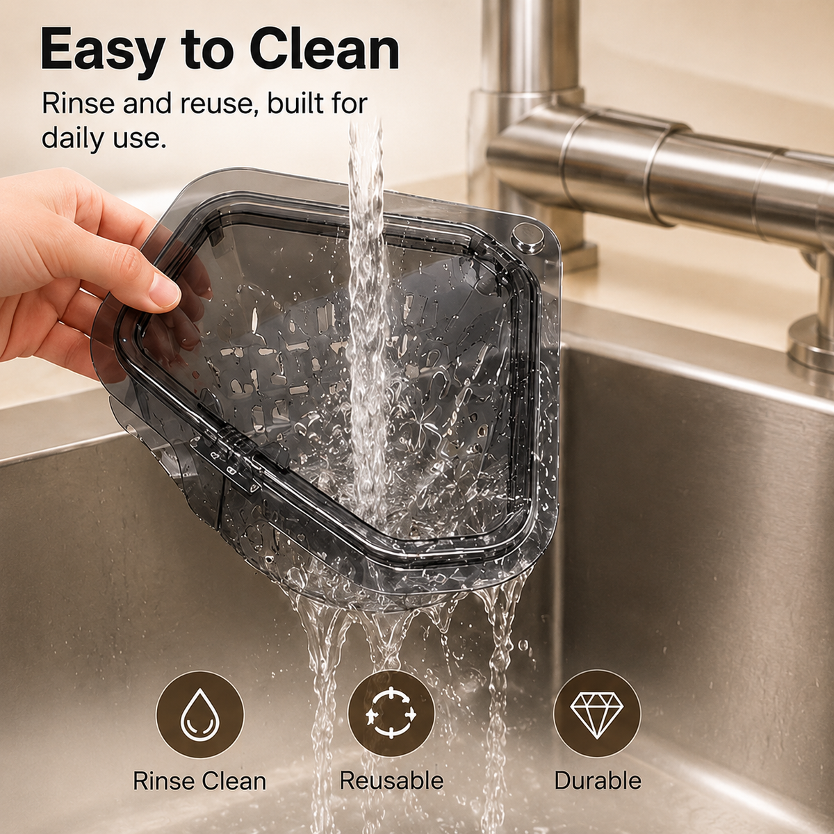 ✨ FLASH SALE | Space-Saving Magnetic Corner Sink Filter & Waste Catcher