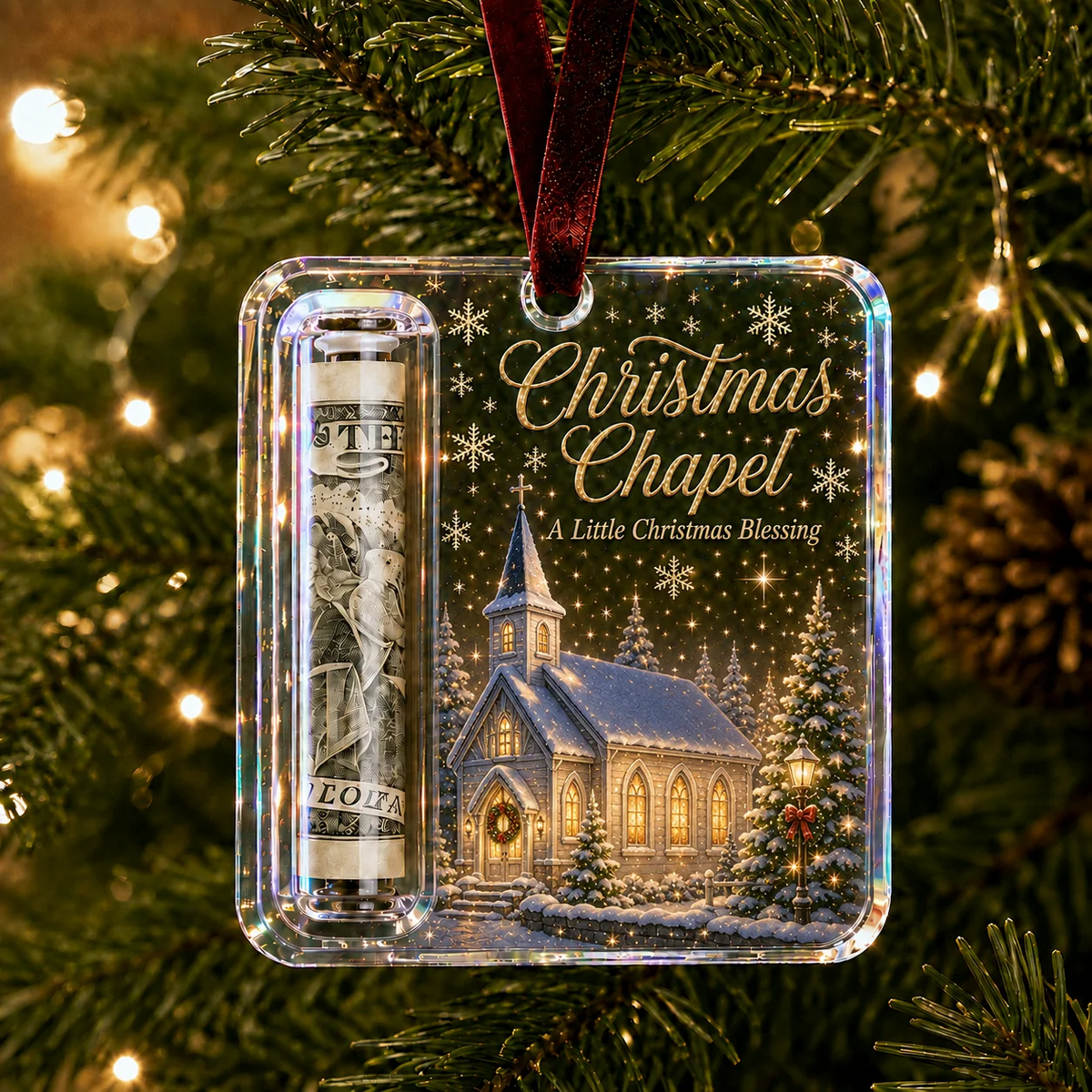 Christmas Cash Gift Ornament